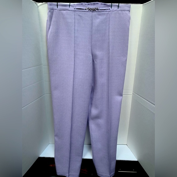 Alfred Dunner Pants - Alfred Dunner Lavender Straight Leg Pants